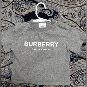Gray Burberry tee shirt